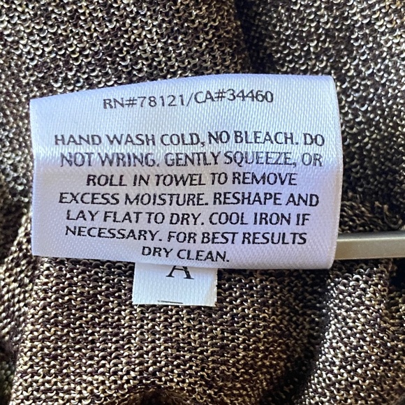 Eileen Fisher Sheer Bronze Metallic Relaxed Fit Oversized Size PM - Picture 8 of 11